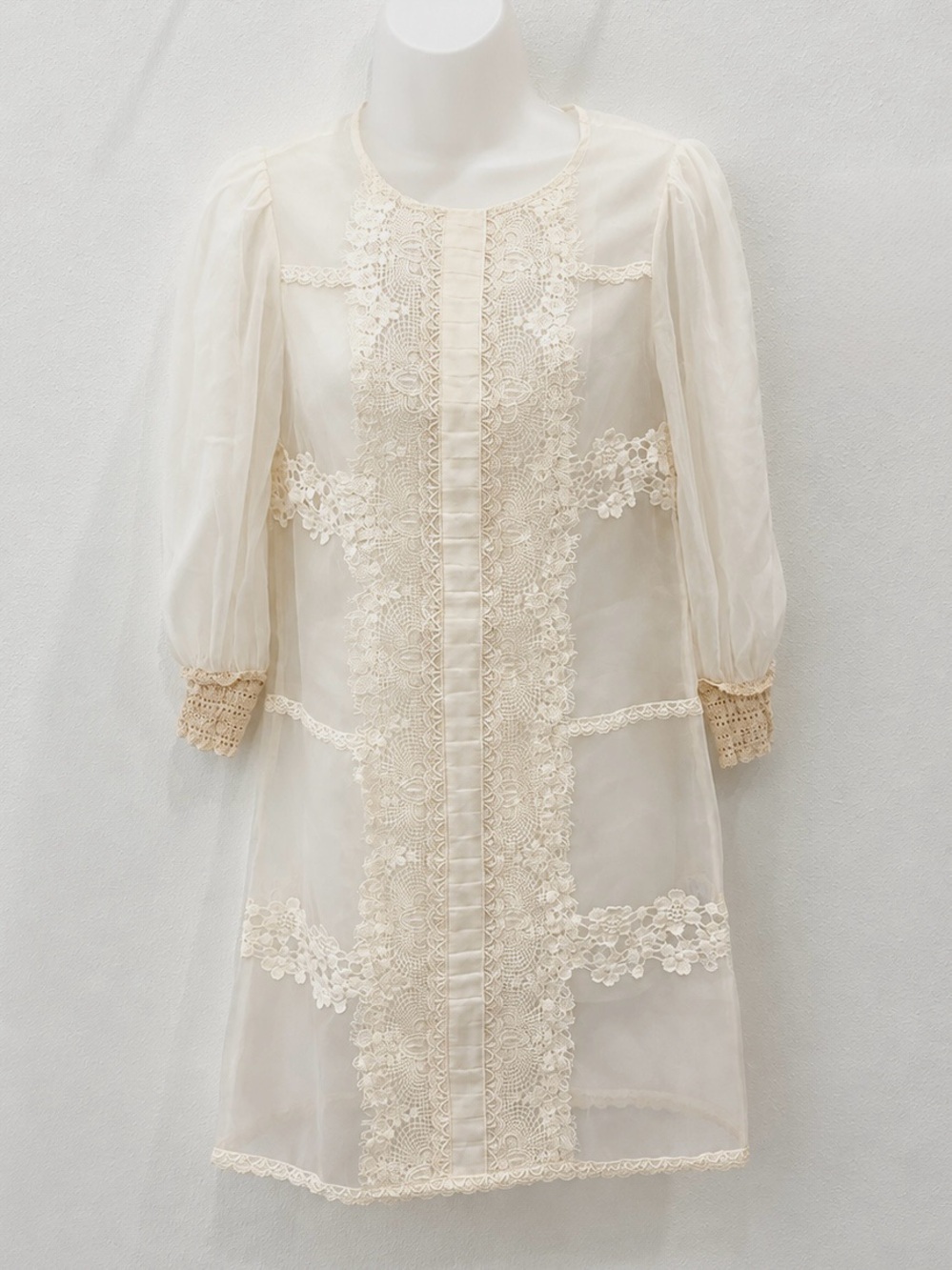 BHLDN Madeleine Fig Silk Shift Dress Size 0 Lace NWT Ivory Bridal Wedding